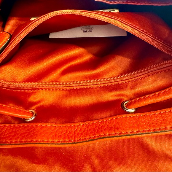 Coach Park Pebbled Leather Turnlock Drawstring Backpack - Picture 13 of 16